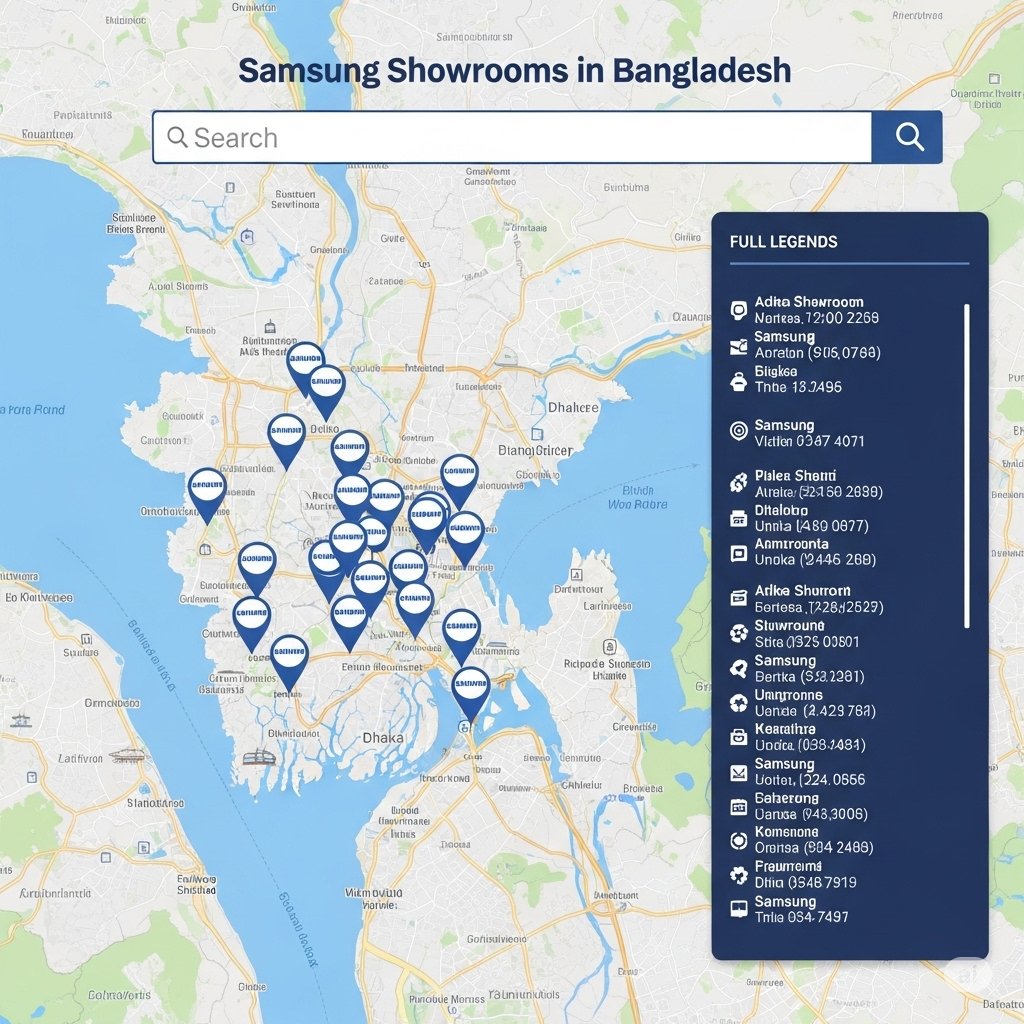 Samsung Showrooms in Bangladesh – Complete List with Addresses and Contacts